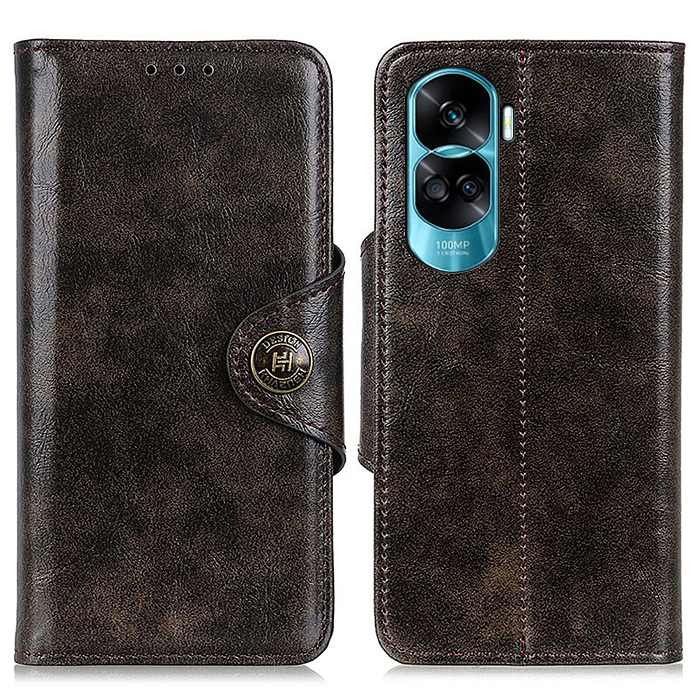 

Khazhen Für Ehre 90 Lite 5G / Ehren X50i Telefon Shell Case Wallet Stand PU Leder Telefonabdeckung - Kaffee, Honor 90 Lite 5G