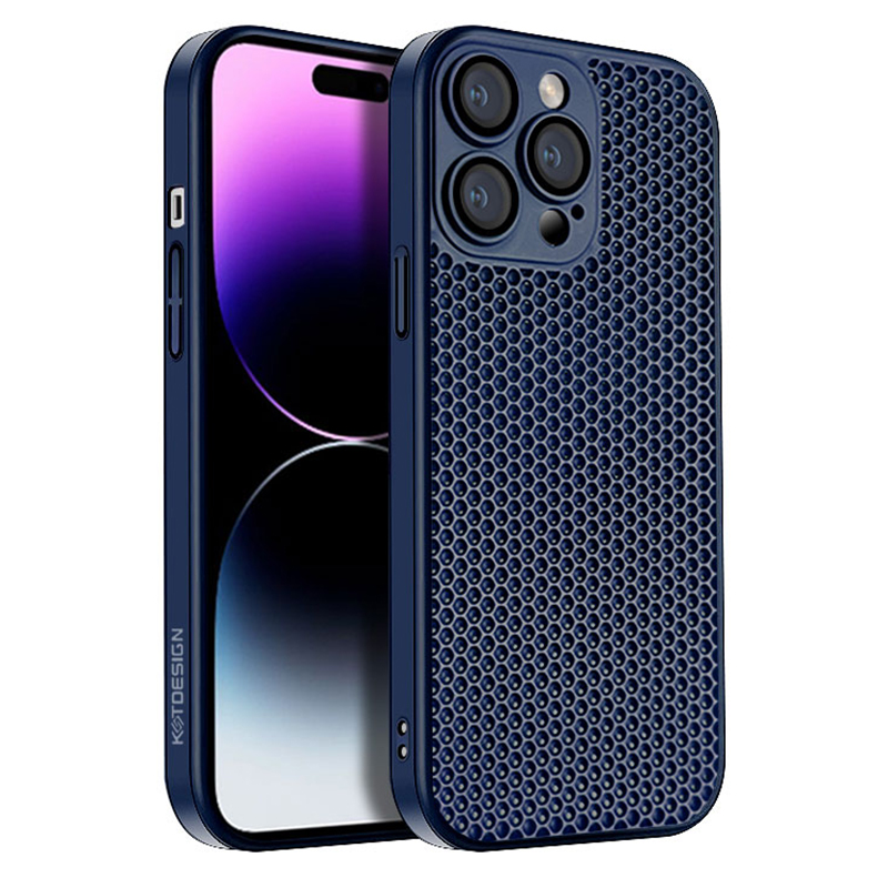 

Kstdesign Icenets Series Phone Cover Für Iphone 15 Pro, Wärmedissipation Hartes PC -schockdosen Mit Linsenfilm - Blau, iPhone 15 Pro