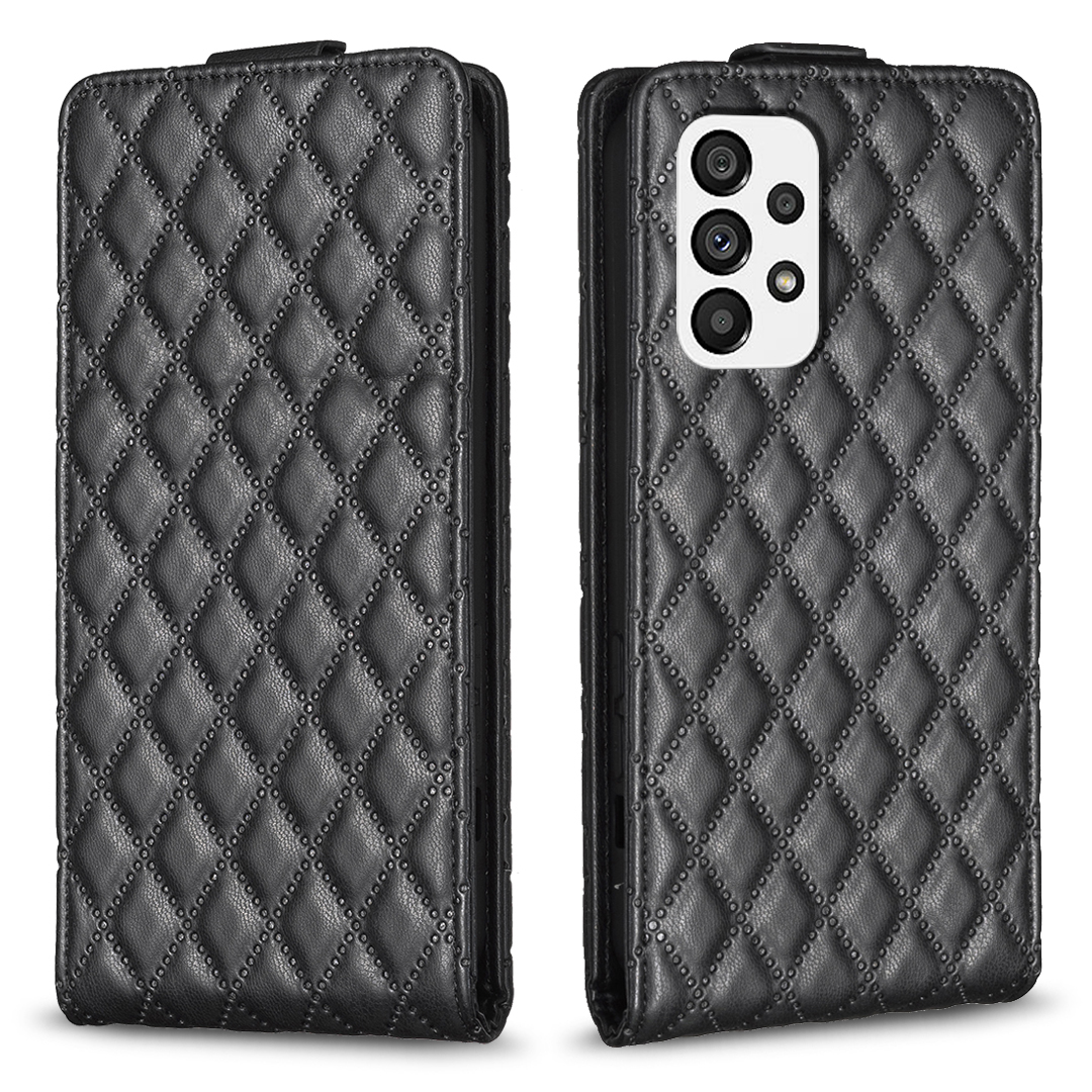 

BF30 Für Samsung Galaxy A32 5G / M32 5G Vertikaler Flip Leder-telefonhülle Geprägter Kartenhalter Anti-drop-abdeckung - Schwarz, Galaxy A32 5G