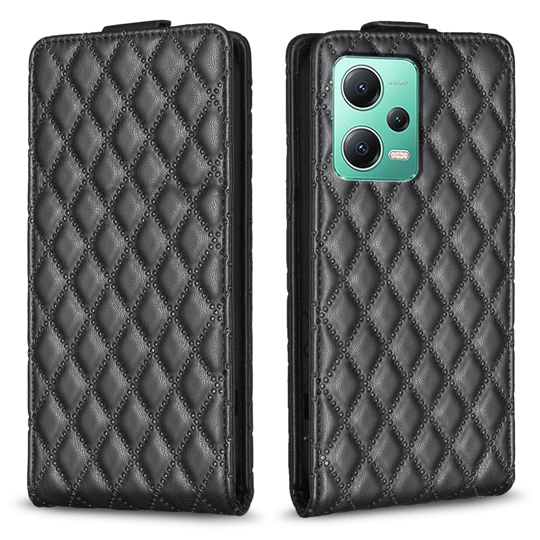 

BF30 Für Xiaomi Redmi Anmerkung 12 5G (China) /(global) /(indien) / Poco X5 5G Vertikaler Flip -leder -hülle Schockdosenkartenhalter Telefonabdeckung - Schwarz, Xiaomi Poco X5 5G