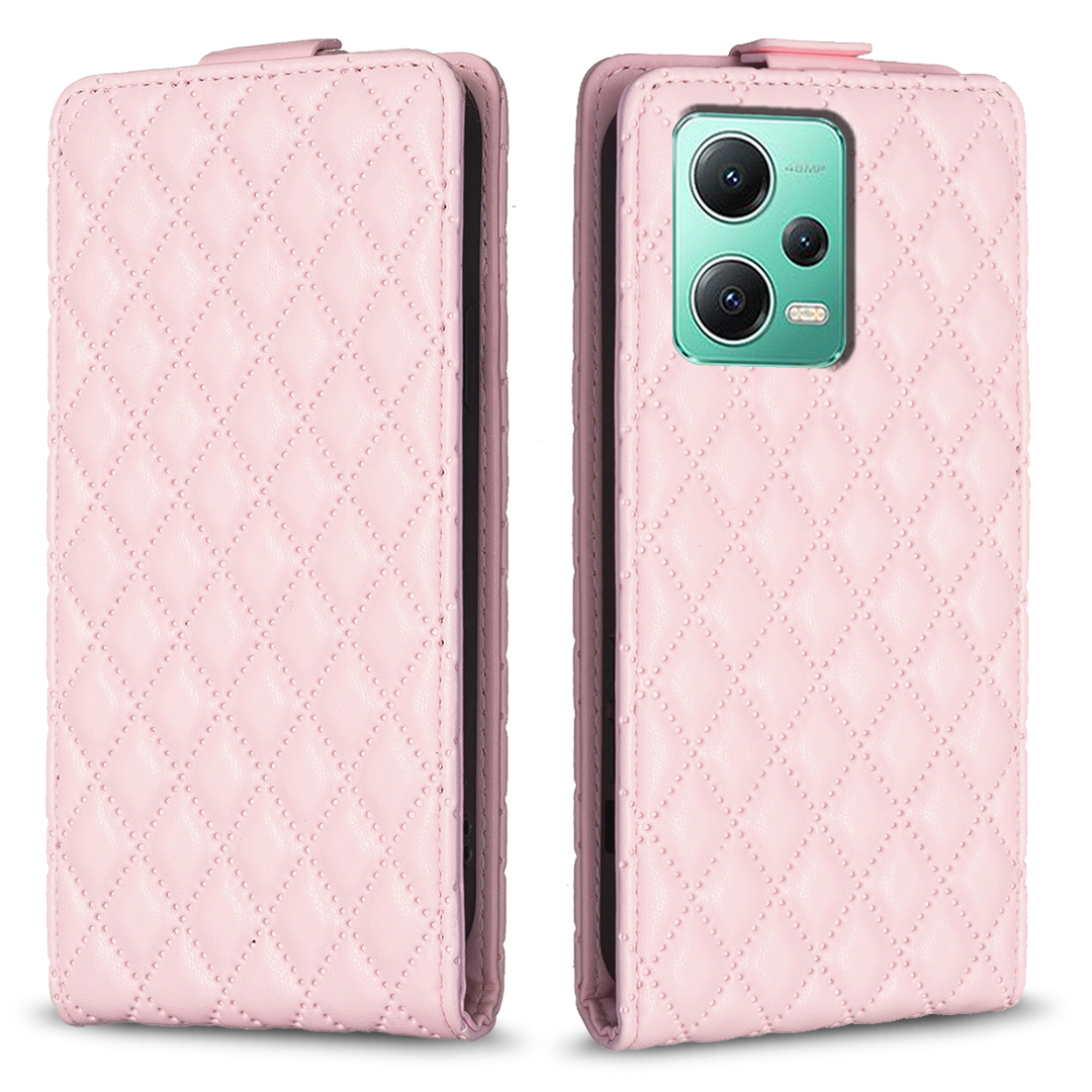 

BF30 Für Xiaomi Redmi Anmerkung 12 5G (China) /(global) /(indien) / Poco X5 5G Vertikaler Flip -leder -hülle Schockdosenkartenhalter Telefonabdeckung - Rosa, Xiaomi Poco X5 5G