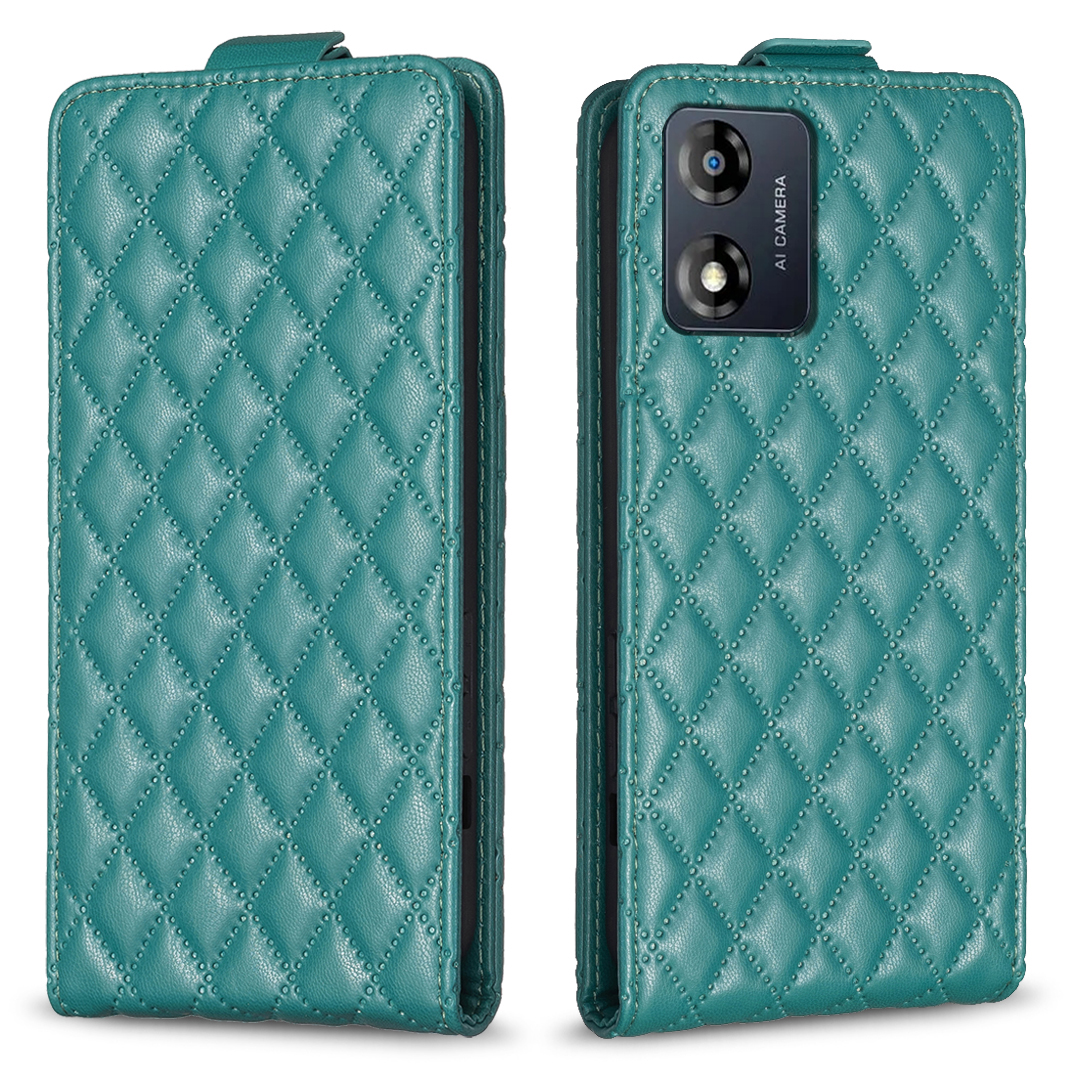 

BF30 Für Motorola Moto E13 4G Vertikaler Flip Anti-fall PU Leder-abdeckkartenhalter. - Grün, Motorola Moto E13 4G