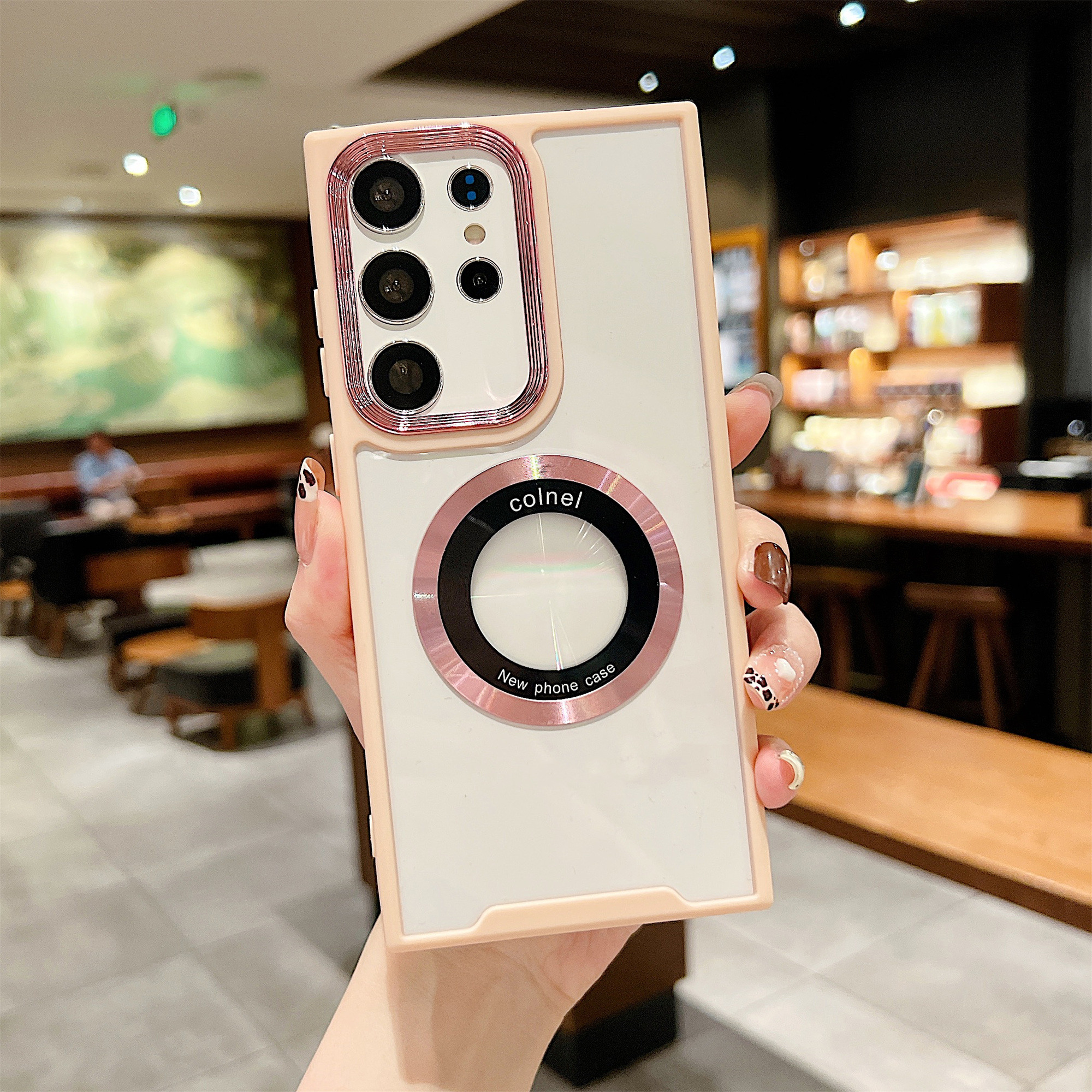 

Magnetische Hülle Für Samsung Galaxy S23 Ultra, PC + TPU Dual-layer-entwurfsschützer-telefonabdeckung - Rosa, Galaxy S23 Ultra