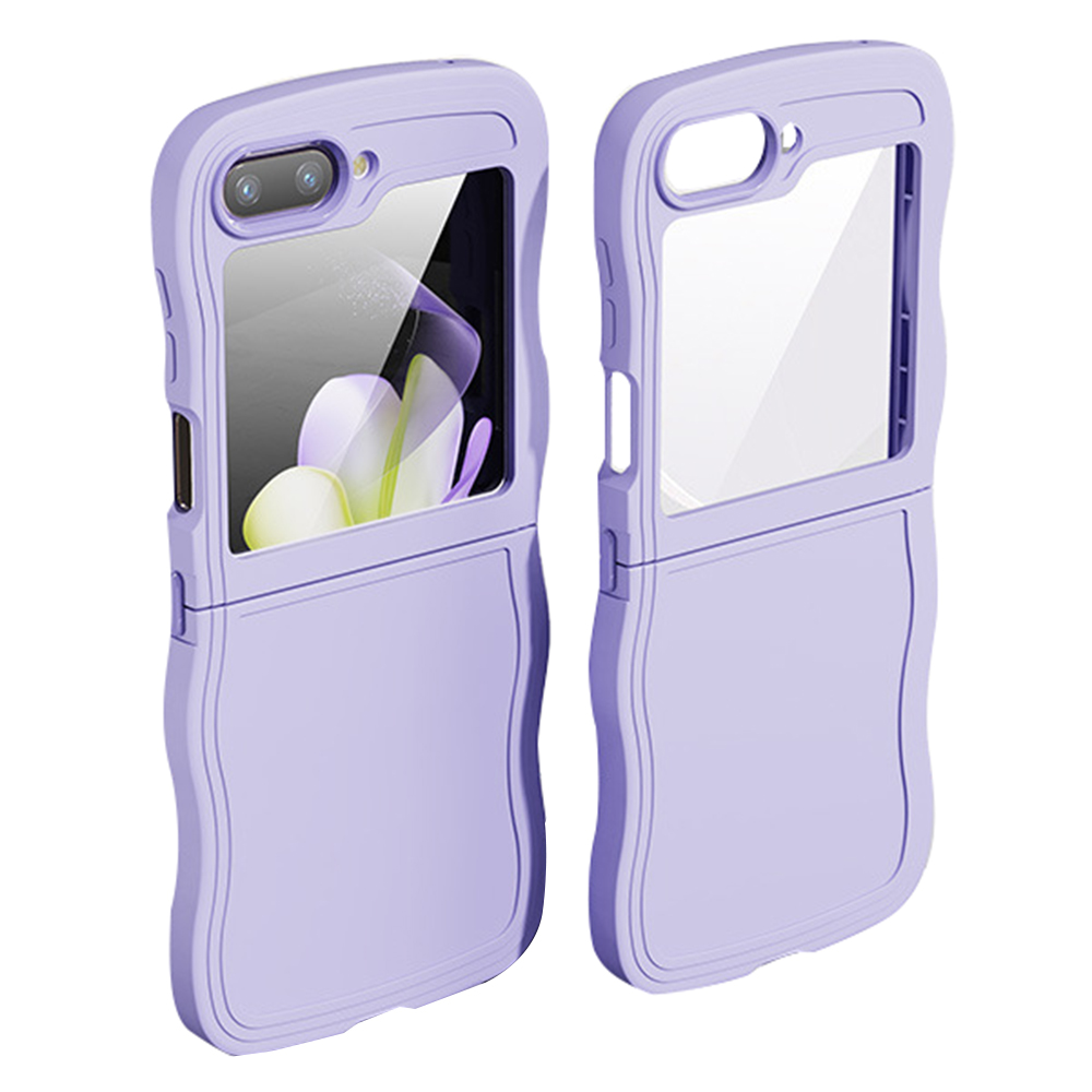

Für Samsung Galaxy Z Flip5 5G Protective Cover Wave Design Flexible Tpu-anti-drogen-mobilfunkhülle - Lila, Galaxy Z Flip5 5G