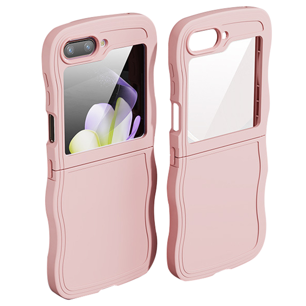 

Für Samsung Galaxy Z Flip5 5G Protective Cover Wave Design Flexible Tpu-anti-drogen-mobilfunkhülle - Rosa, Galaxy Z Flip5 5G