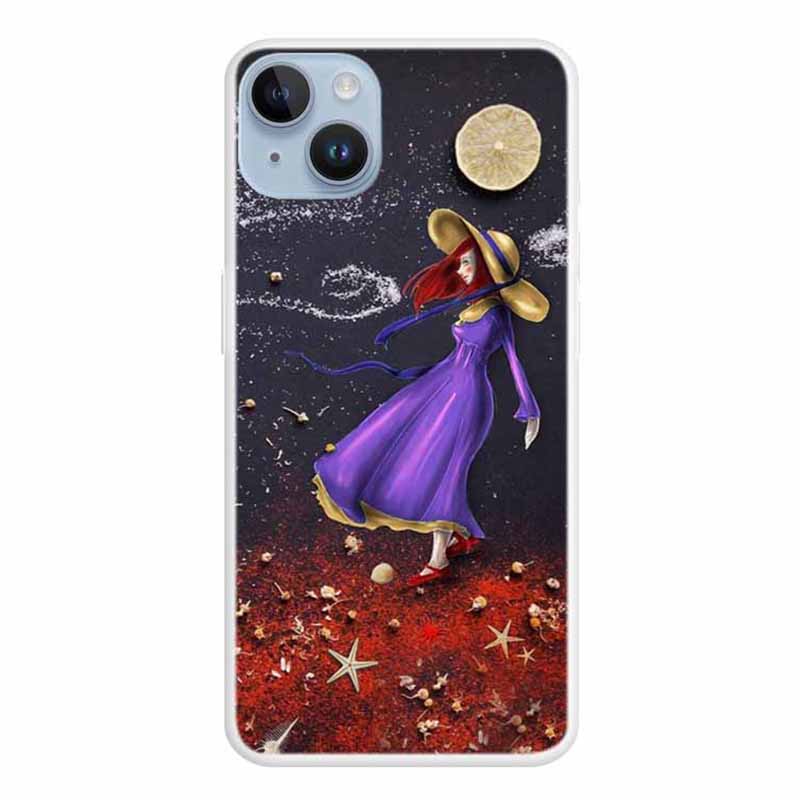 

Für Das Iphone 15 Muster Druckphase Hülle Schock Slim Fit TPU -abdeckung - Mädchen, iPhone 15