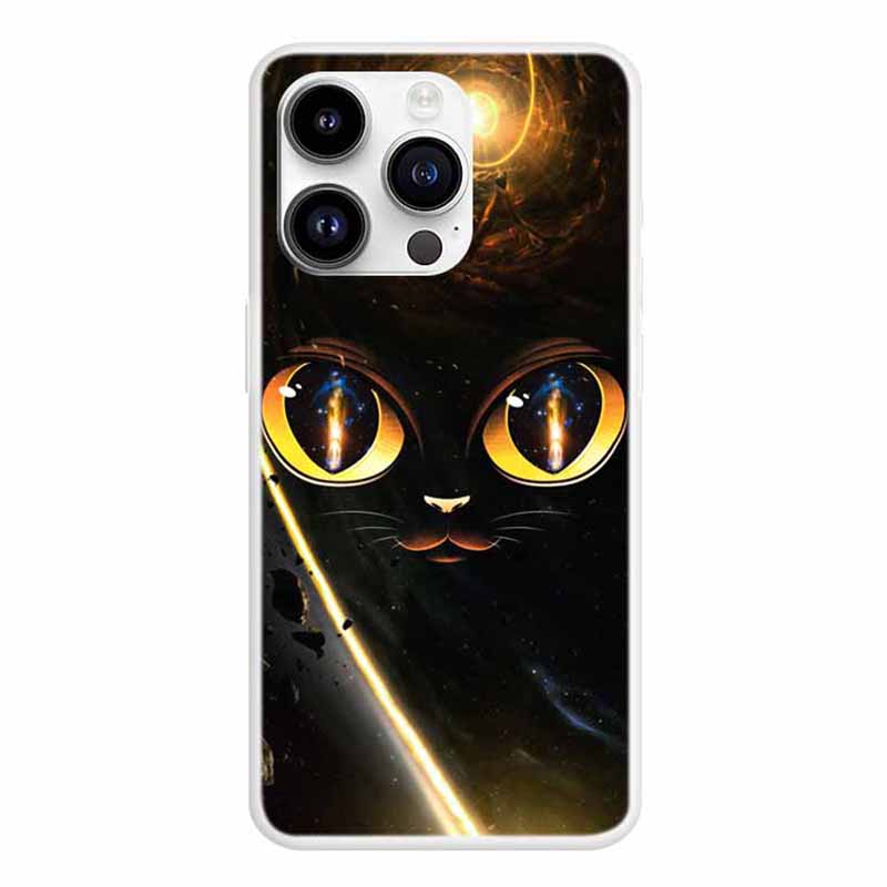 

Für Das Iphone 15 Pro Soft Tpu-telefon-hülle-muster-druck Anti-kratzer-schutzabdeckung - Katzenaugen, iPhone 15 Pro