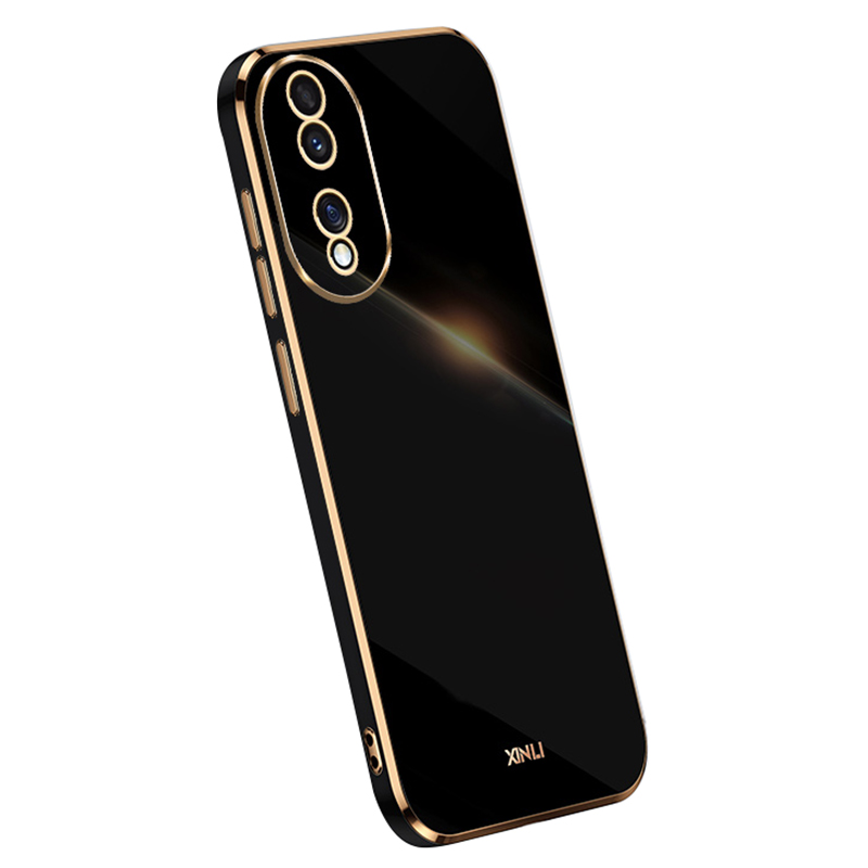 

Xinli Für Ehren 90 Schocksicheres Telefongehäuse Präzise Linsenausschnitt TPU Electroplated Deckung - Schwarz, Honor 90