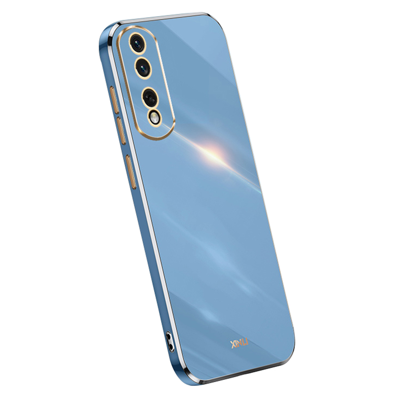 

Xinli Für Ehren 90 Pro Precise Objektivausschnitte Anti-fall-abdeckung Tpu-elektroplating-telefonhülle - Blau, Honor 90 Pro