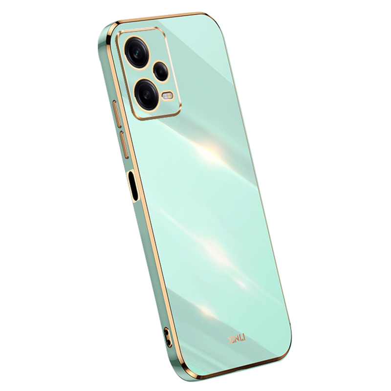 

Xinli Für Xiaomi Redmi Anmerkung 12 5G (global) Präzise Linsenausschnitte Anti-kratzer-telefonhülle Tpu-elektroplattenabdeckung - Cyan, Xiaomi Redmi Note 12 5G (Global)