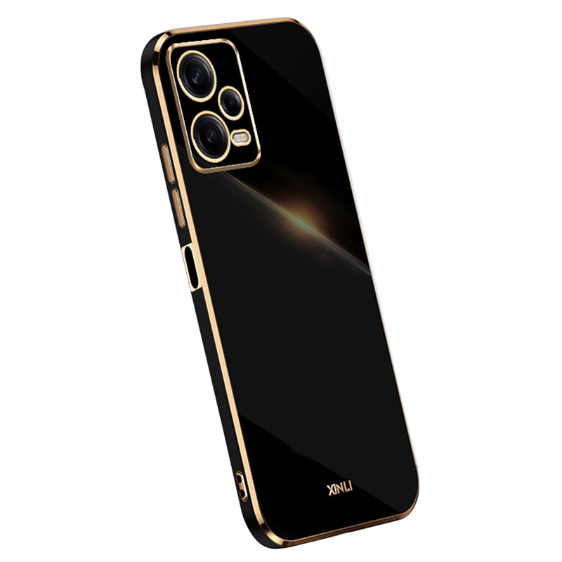 

Xinli Für Xiaomi Redmi Anmerkung 12 5G (global) Präzise Linsenausschnitte Anti-kratzer-telefonhülle Tpu-elektroplattenabdeckung - Schwarz, Xiaomi Redmi Note 12 5G (Global)