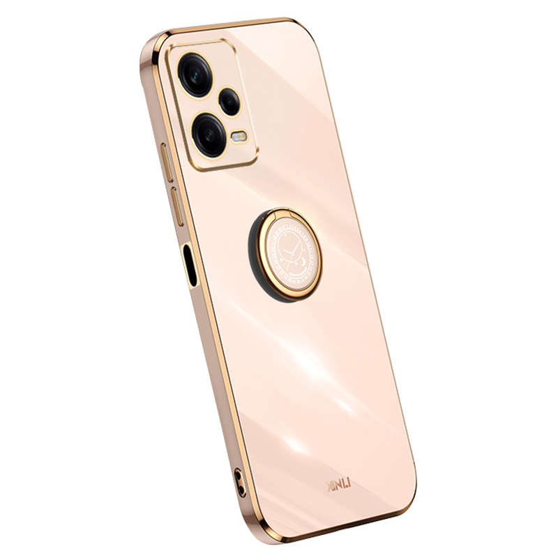 

Xinli TPU -koffer Für Xiaomi Redmi Note 12 5G (global), Ring -kickstand Elektropliertes Telefonabdeckung - Rosa, Xiaomi Redmi Note 12 5G (Global)