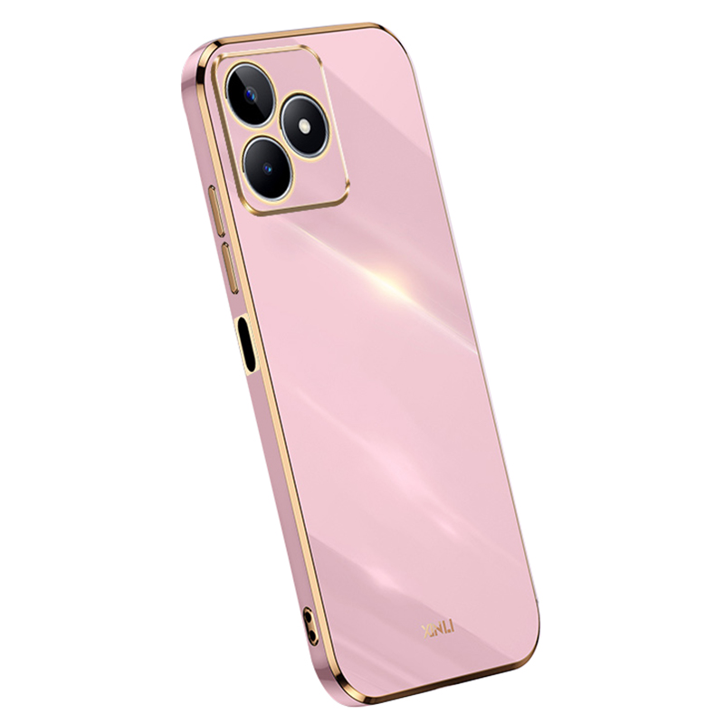 

Xinli Anti-scratch-tpu-telefonhülle Für Realme C53 4g, Elektroplierende Kanten-telefonabdeckung - Lila, Realme C53 (Global)