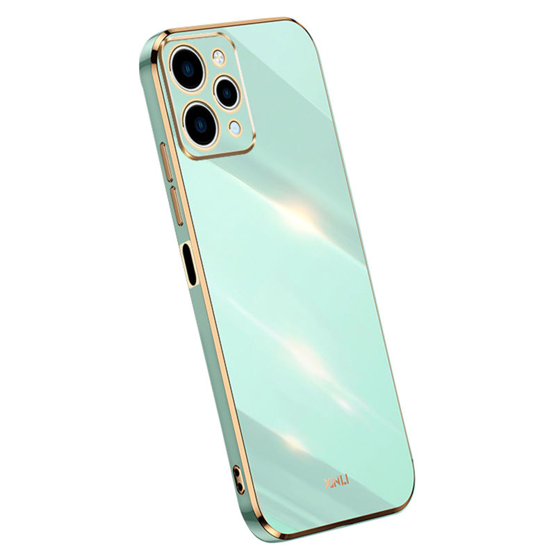 

Xinli Für Xiaomi Redmi 12 4G Elektroplattenkante Telefonabdeckung Soft TPU -schutzhülle - Cyan, Xiaomi Redmi 12 4G