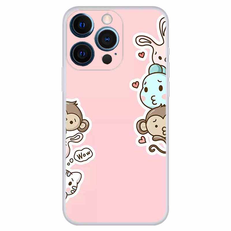 

Für Iphone 15 Pro Soft TPU Back Cover Gedrucktes Muster Design Telefonhülle - Wow, iPhone 15 Pro