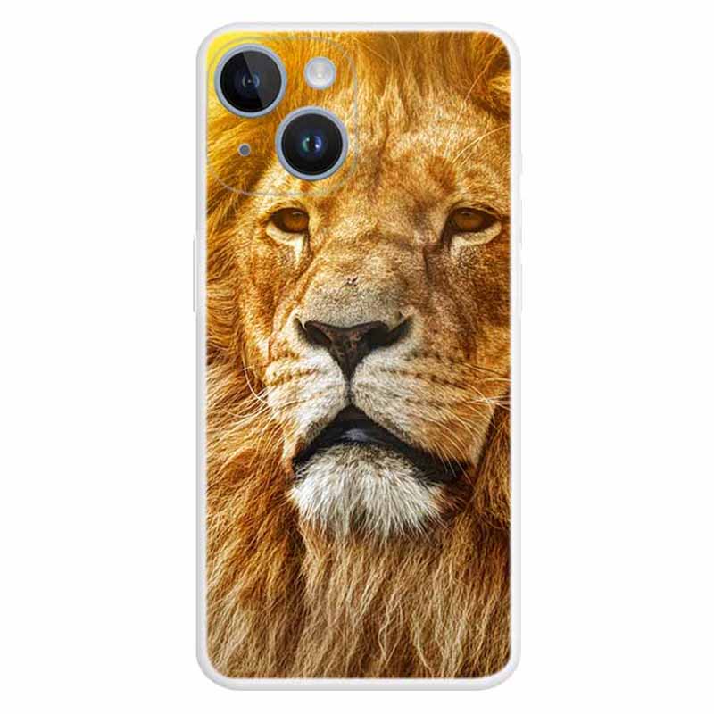 

Für Das Iphone 15 Soft TPU Schockdcover -deckungsmuster Slim Phone Case - Löwe, iPhone 15