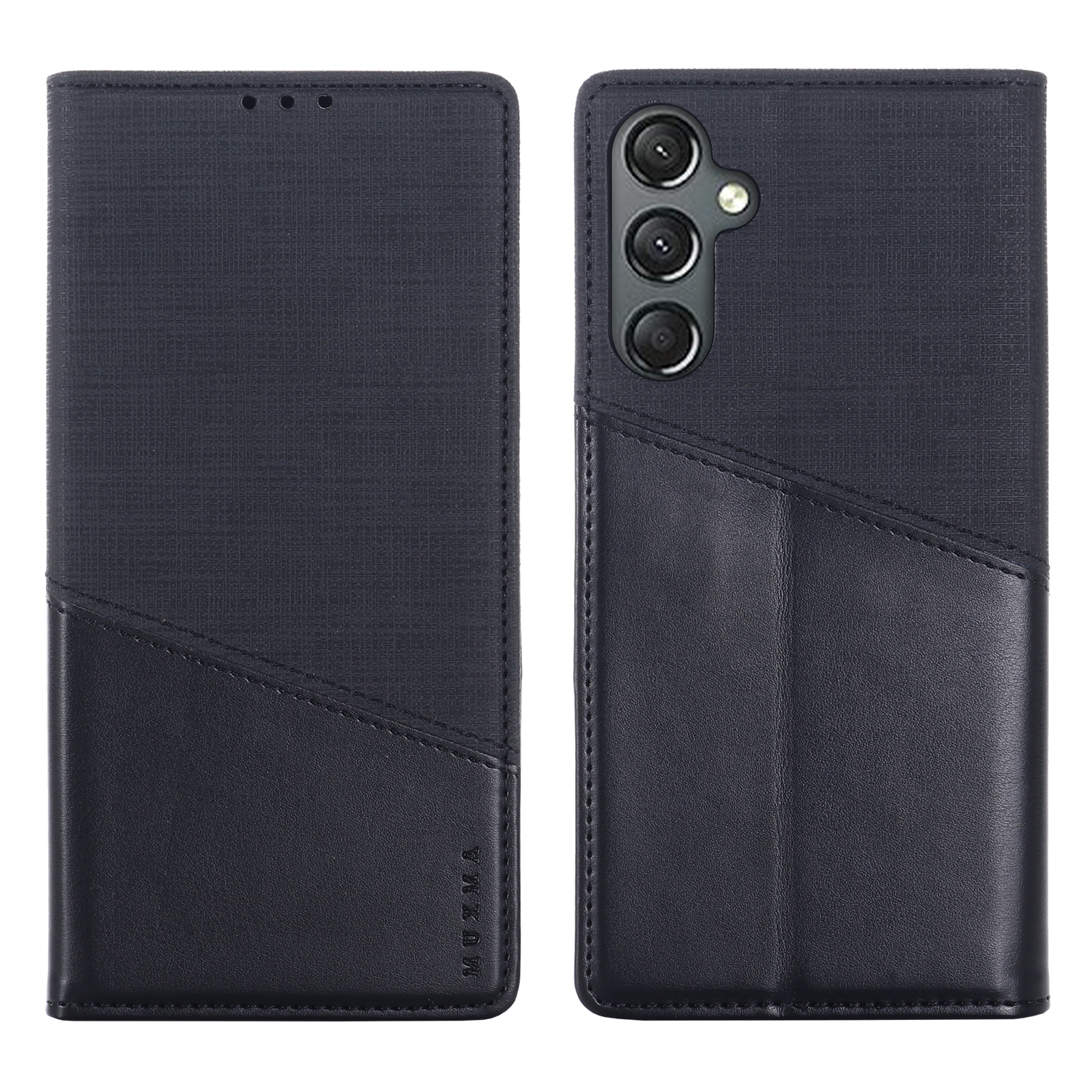 

Muxma MX109 Für Samsung Galaxy A24 4G Wallet Phone Case Anti-Scratch RFID Blockierende Pu-telefonabdeckung - Schwarz, Galaxy A24 4G