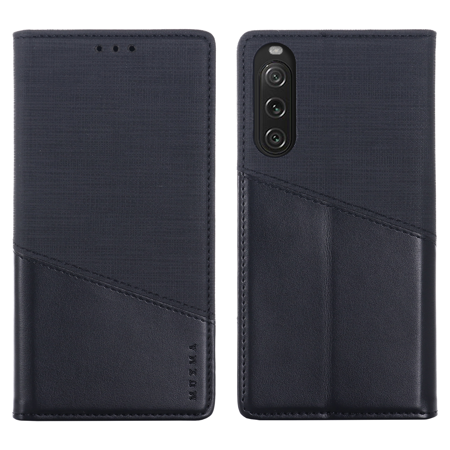 

MUXMA MX109 Für Sony Xperia 10 V Anti-kratzer-brieftasche PU Leder-telefonhülle Rfid-blockierung Telefonabdeckung - Schwarz, Sony Xperia 10 V