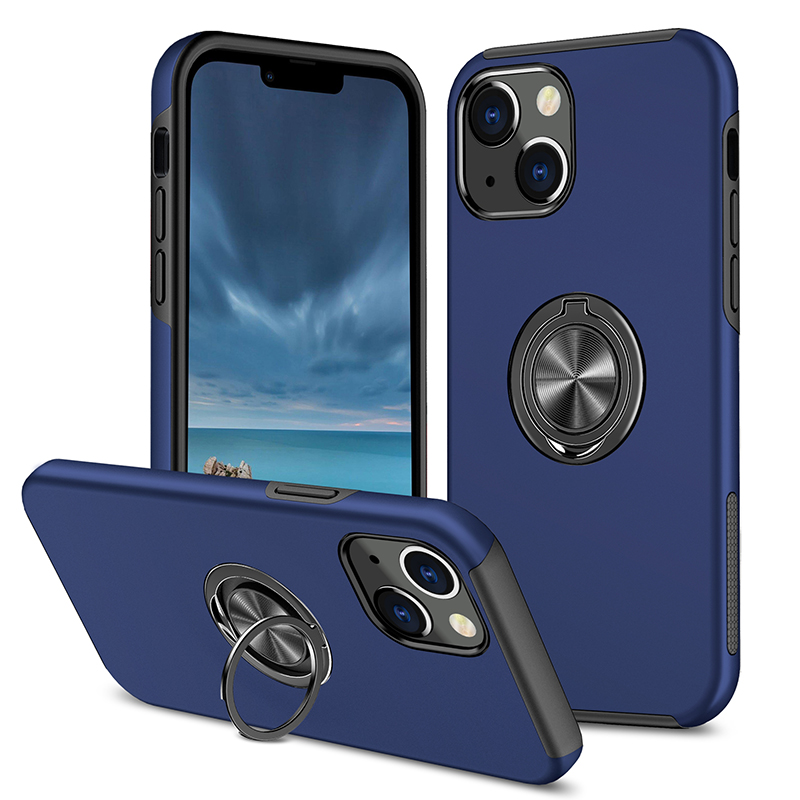 

Ringhalter Kickstand Pc+tpu-hülle Für Iphone 15, Drop-proof-schutz-telefonabdeckung - Blau, iPhone 15