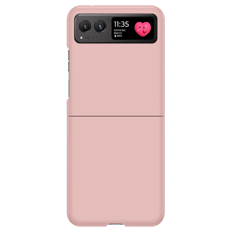 

Für Motorola Razr 40 5G Schockfeste Hartpc-telefonhülle Ultra-dünne Haut-touch-rückenabdeckung - Rosa, Motorola Razr 40 5G
