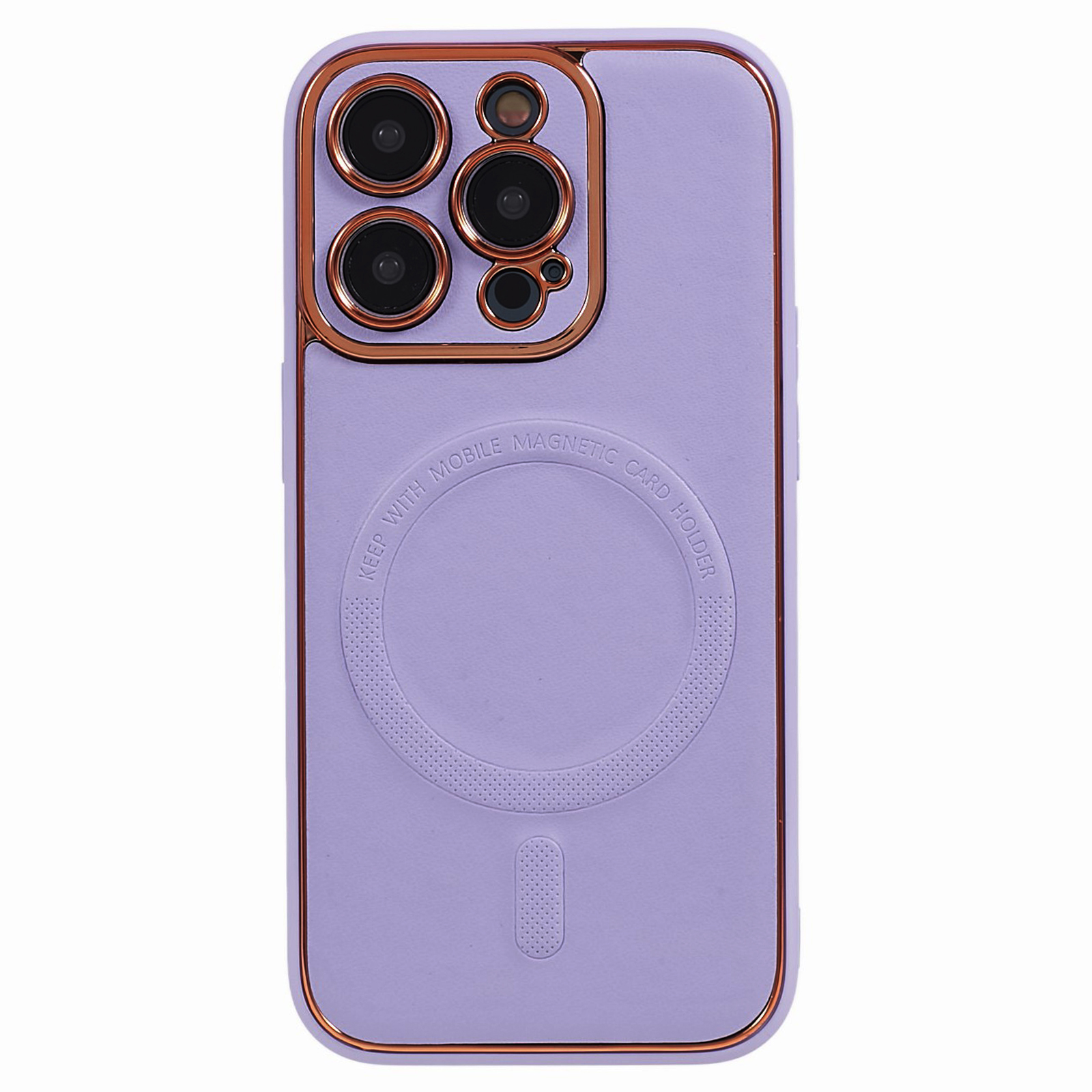 

Für Das Iphone 13 Pro Max-elektroplatten Von Pu-leder + TPU + PC Anti-kratzer-magnetabdeckung - Lila, iPhone 13 Pro Max