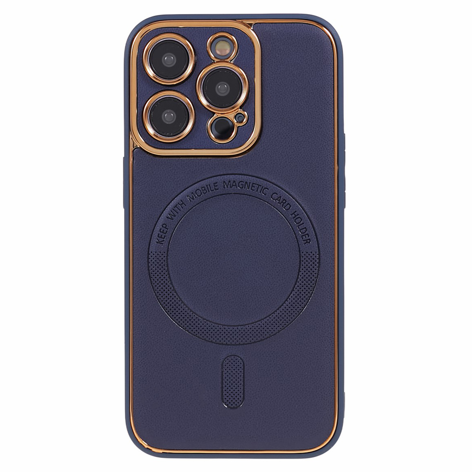 

Für Das Iphone 13 Pro Max-elektroplatten Von Pu-leder + TPU + PC Anti-kratzer-magnetabdeckung - Blau, iPhone 13 Pro Max