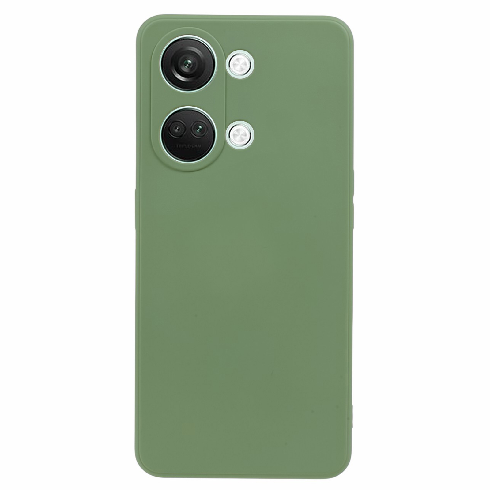 

Weiches TPU -schockdosenkoffer Für OnePlus Nord 3 5g / Ace 2v, Anti-kratzer-faserfaserfabrik - Bohnengrün, OnePlus Nord 3 5G