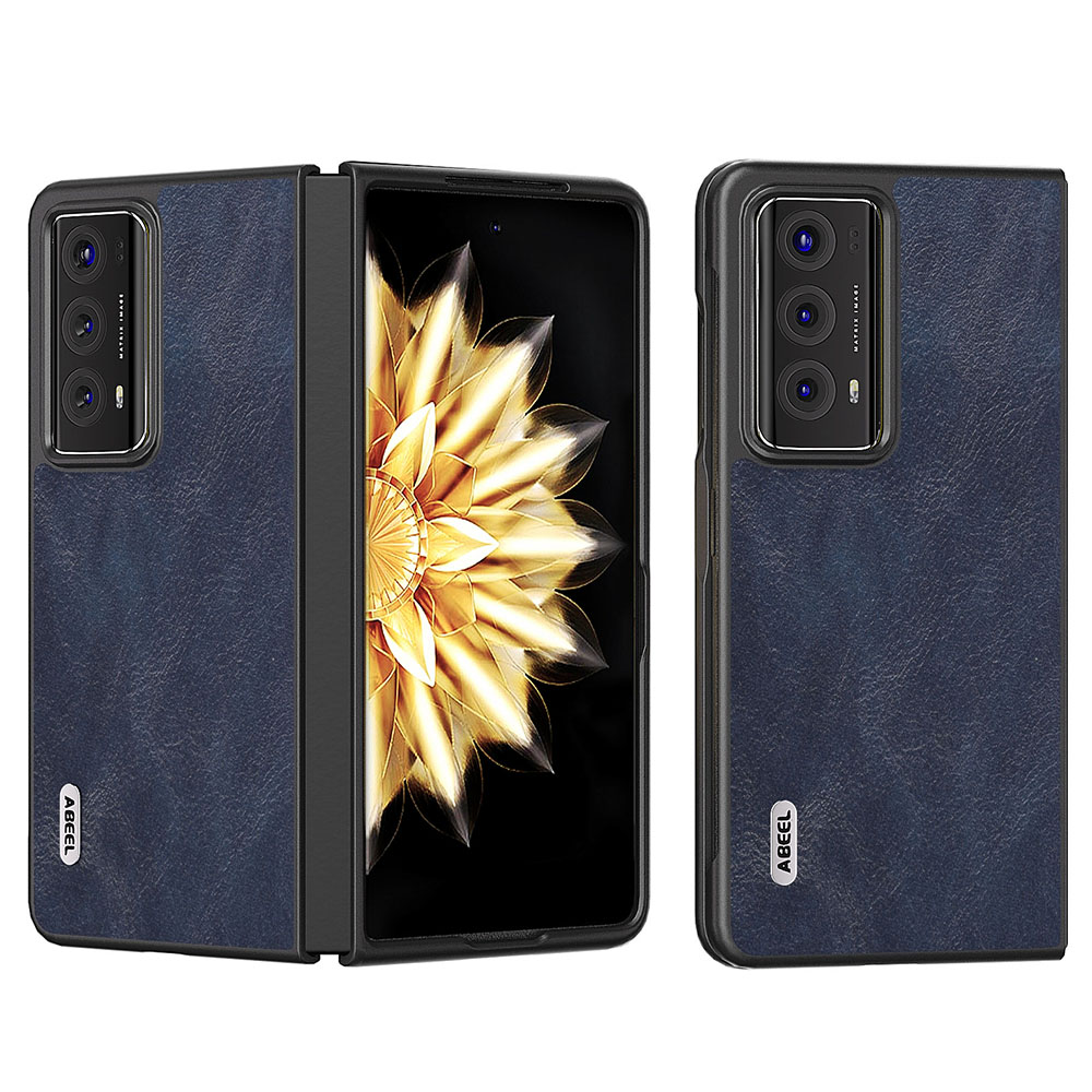 

ABEEL Anti-drogen-telefonkoffer Für Ehrenmagie V2 5G Kokturhide Textur Schocksicherer Pu+pc-abdeckung - Blau, Honor Magic V2 5G