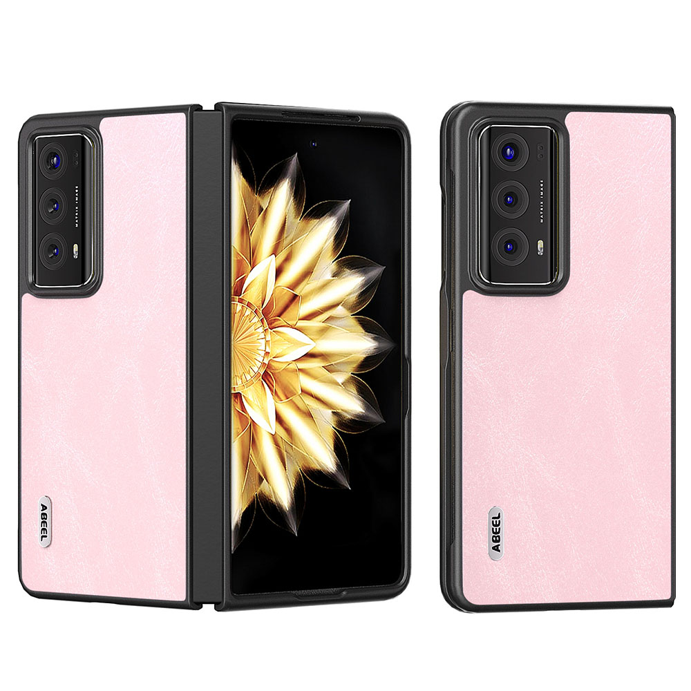 

ABEEL Anti-drogen-telefonkoffer Für Ehrenmagie V2 5G Kokturhide Textur Schocksicherer Pu+pc-abdeckung - Rosa, Honor Magic V2 5G