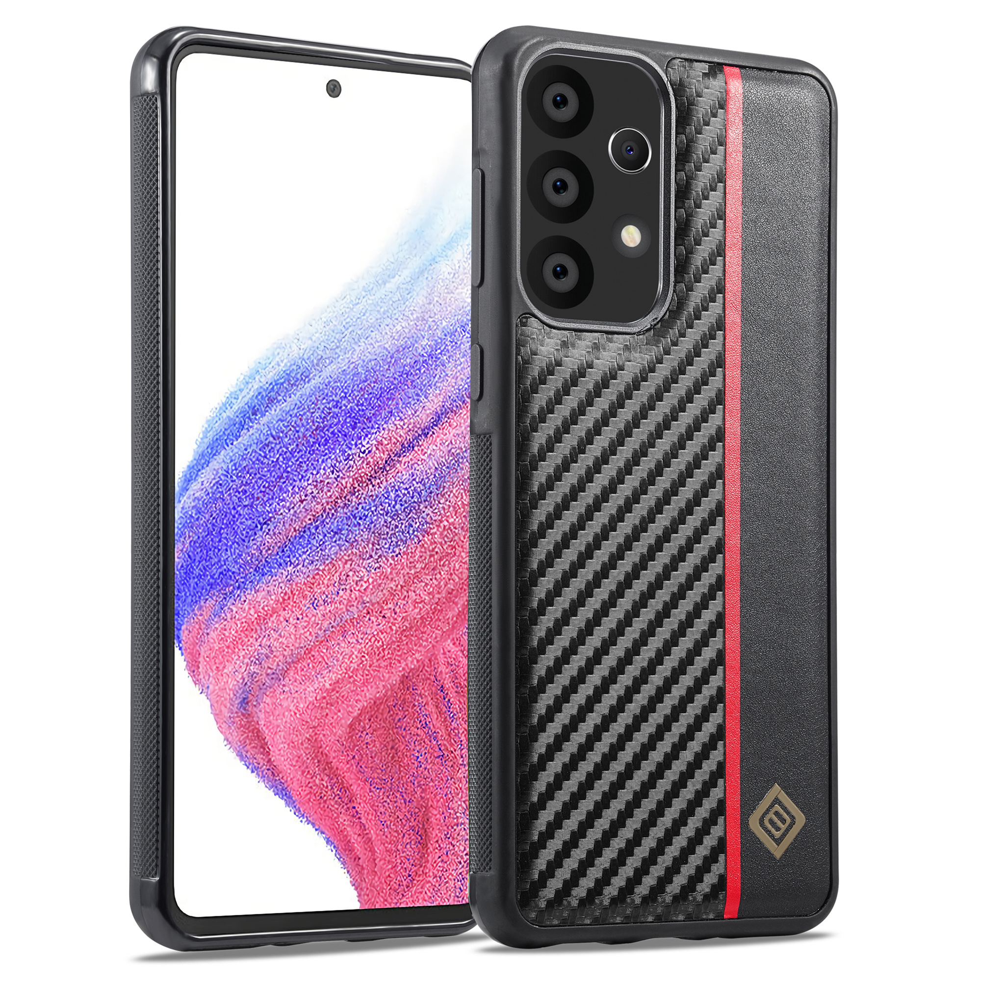 

Lc. Imeeke Telefonkoffer Für Samsung Galaxy A53 5g, Carbon -spleißspleischung Lederbeschichteter TPU + EVA -abdeckung, Samsung Galaxy A53 5G