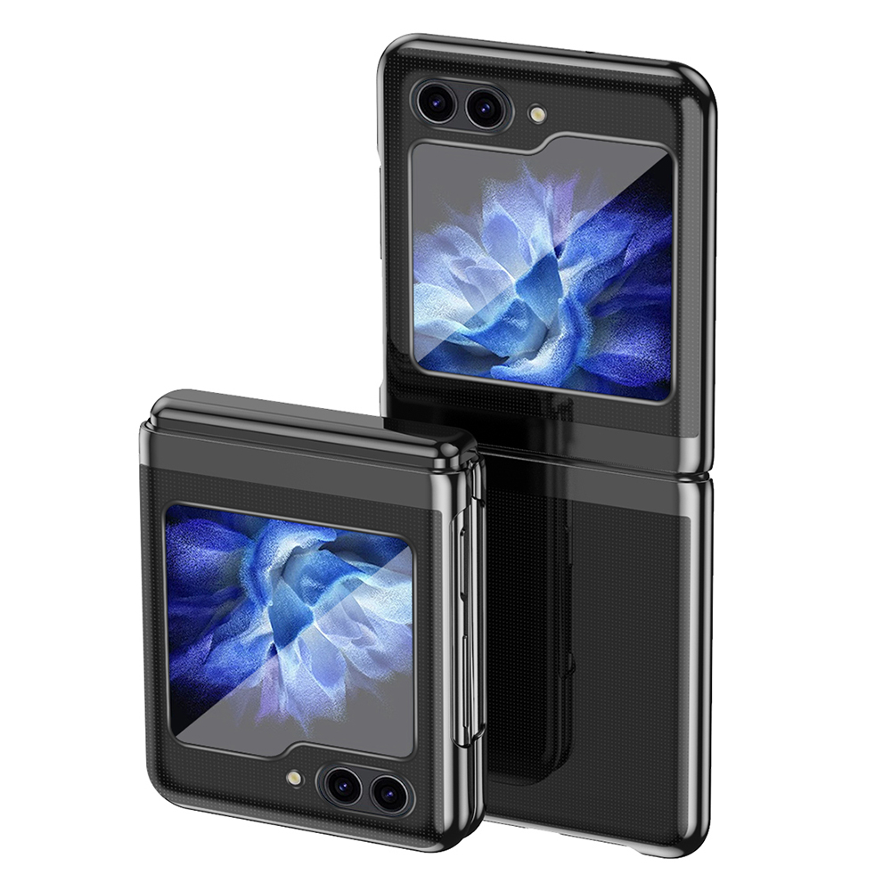 

Löschen Sie Die Rückseite Für Samsung Galaxy Z Flip5 5g, Hartpc -elektroplattenrahmen -telefonhülle - Schwarz, Galaxy Z Flip5 5G