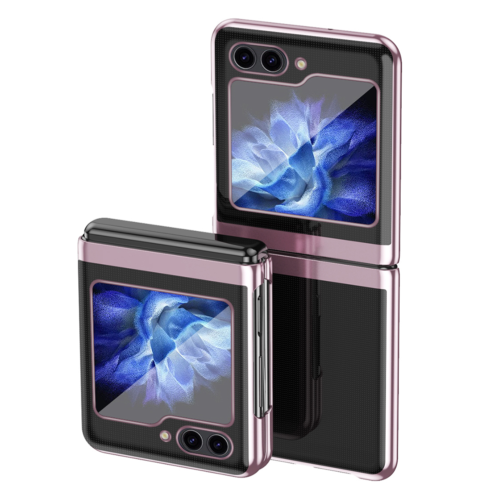 

Löschen Sie Die Rückseite Für Samsung Galaxy Z Flip5 5g, Hartpc -elektroplattenrahmen -telefonhülle - Roségold, Galaxy Z Flip5 5G