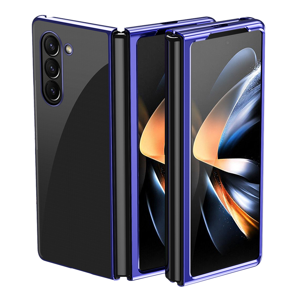 

Für Samsung Galaxy Z Fold5 5G Hard PC Phone Case Electroplating Transparent Clear Deckung - Saphir, Galaxy Z Fold5 5G