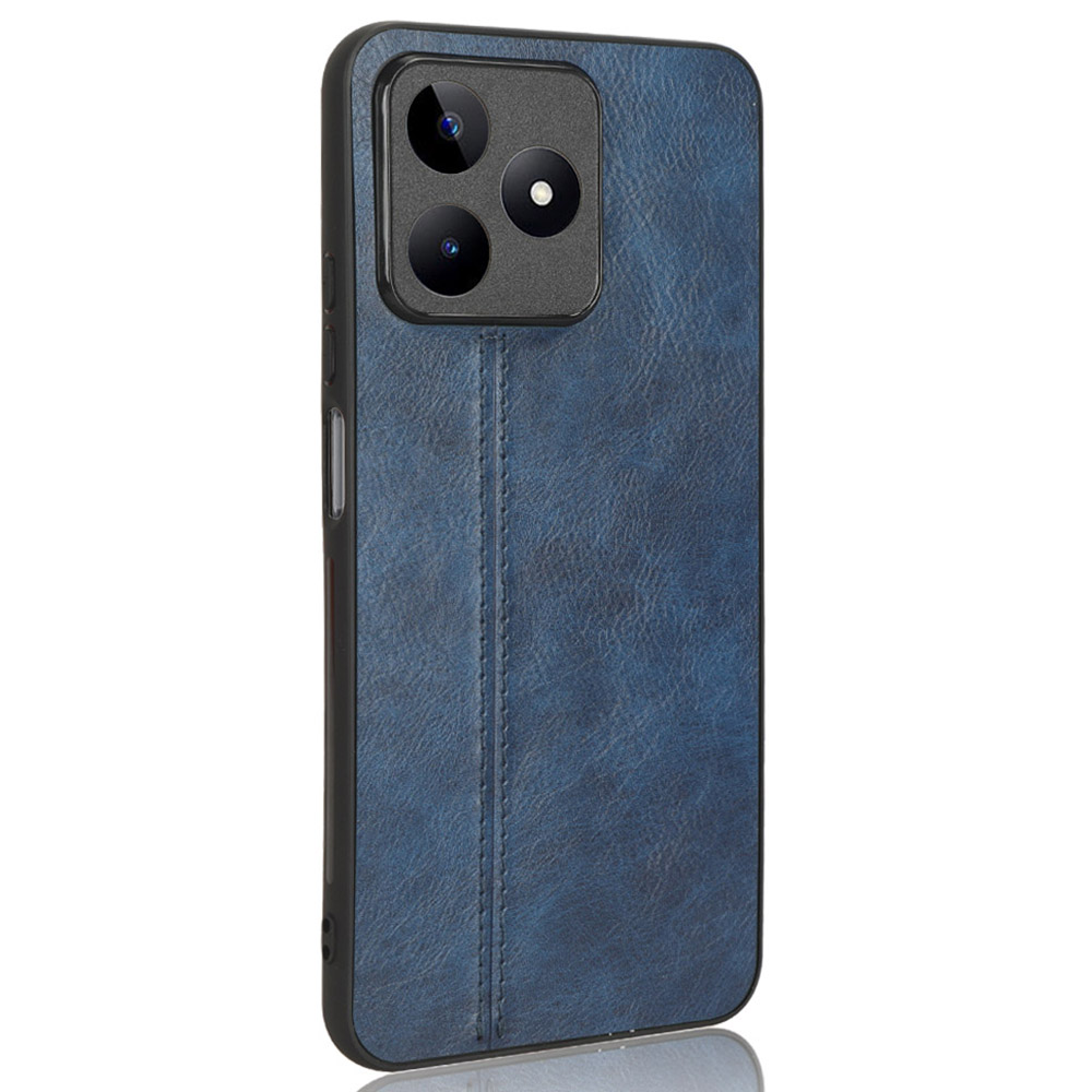 

Telefonschutzabdeckung Für Realme C53 4g, Stitching Line PU Lederbeschichtete PC + TPU Back Case - Blau, Realme C53 (Global)
