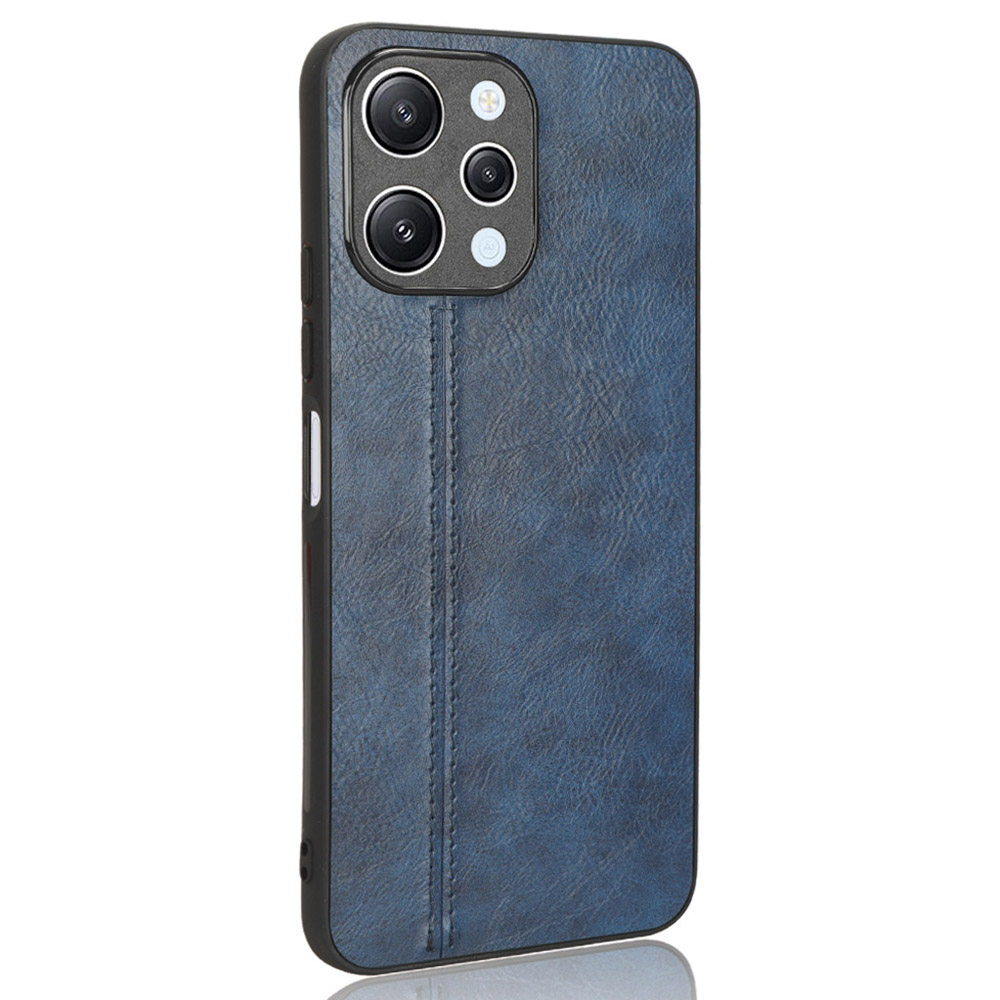 

Telefonabdeckung Für Xiaomi Redmi 12 4g, Stitching Line Drop Proof PU Lederbeschichtete PC+TPU Back Hülle - Blau, Xiaomi Redmi 12 4G