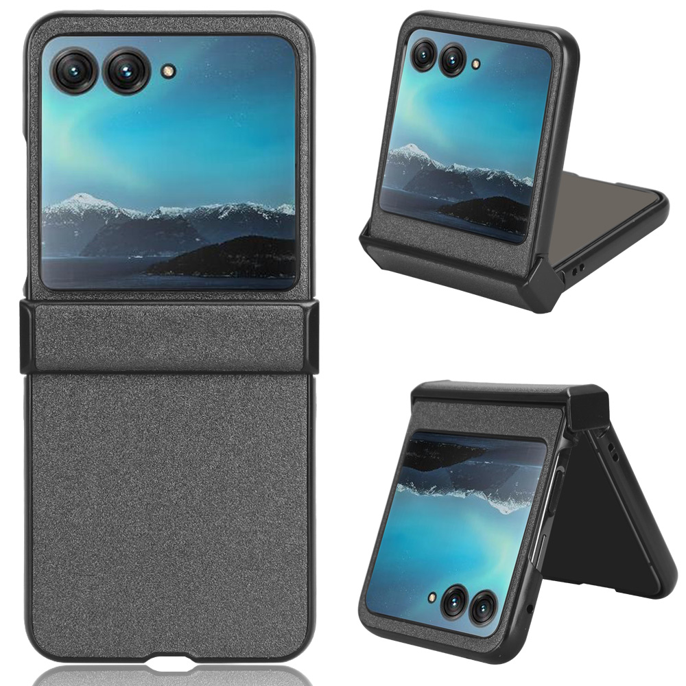 

Schutzabdeckung Für Motorola Razr 40 Ultra 5g, Sandsiebeltextur PU Leder Beschichtete Acrylfaltungshülle - Grau, Motorola Razr 40 Ultra 5G