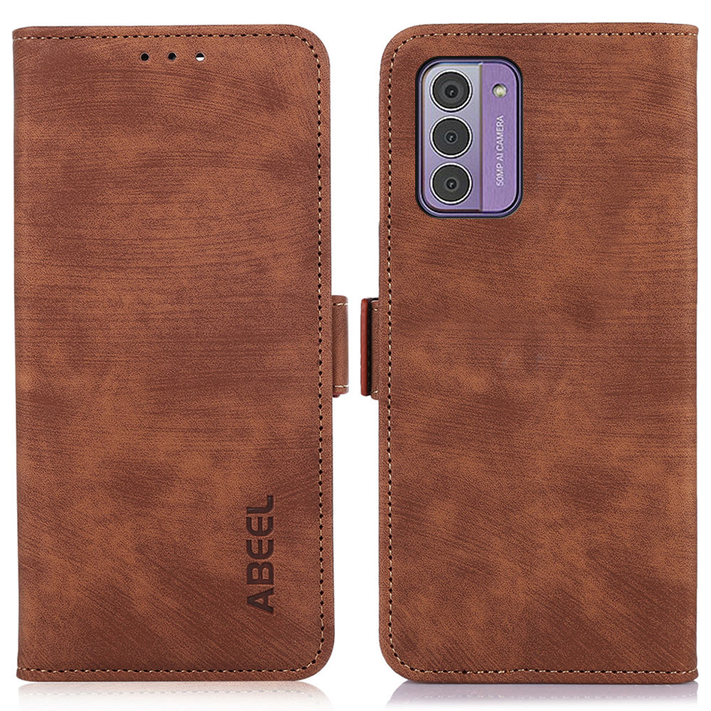 

ABEEL Für Nokia G42 Phone Hülle Schocksicheres Brieftasche PU Leder Retro Textur Telefonabdeckung - Braun, Nokia G42