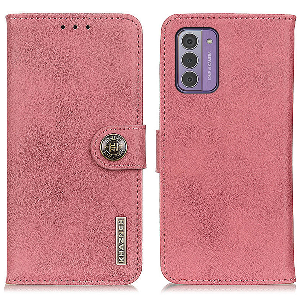 

Khazneh Für Nokia G42 Wallet Phone Shell Flip Cover Stand Cowide Textur Handy -hülle - Rosa, Nokia G42