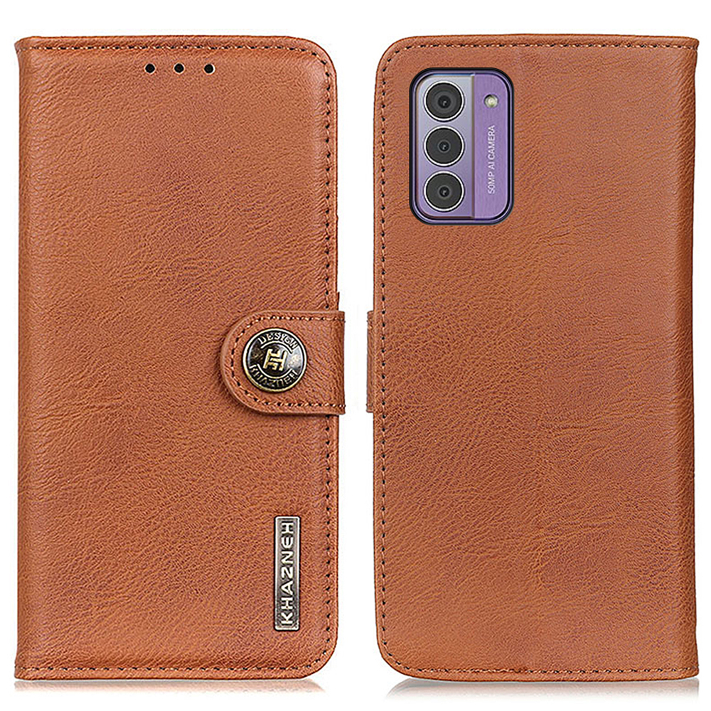 

Khazneh Für Nokia G42 Wallet Phone Shell Flip Cover Stand Cowide Textur Handy -hülle - Braun, Nokia G42