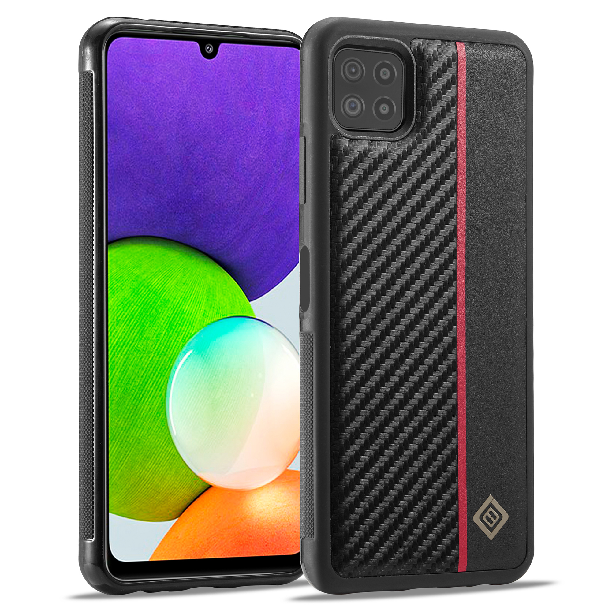 

Lc. Imeeke -mobilfunkkoffer Für Samsung Galaxy A22 5G (EU -version), Kohlefasertextur Leder+tpu+eva Slim Cover, Galaxy A22 5G (EU Version)