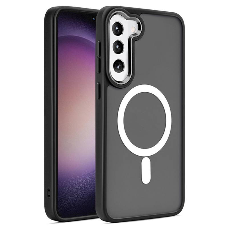 

Für Samsung Galaxy S23+ Magnetic Phone Case Kompatibel Mit Magsafe Skin-touch Tpu+ Pc-abdeckung - Schwarz, Galaxy S23+