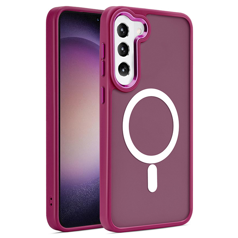 

Für Samsung Galaxy S23+ Magnetic Phone Case Kompatibel Mit Magsafe Skin-touch Tpu+ Pc-abdeckung - Pflaumenfarbe, Galaxy S23+