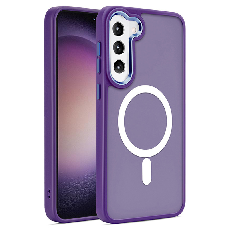 

Für Samsung Galaxy S23+ Magnetic Phone Case Kompatibel Mit Magsafe Skin-touch Tpu+ Pc-abdeckung - Dunkelviolett, Galaxy S23+