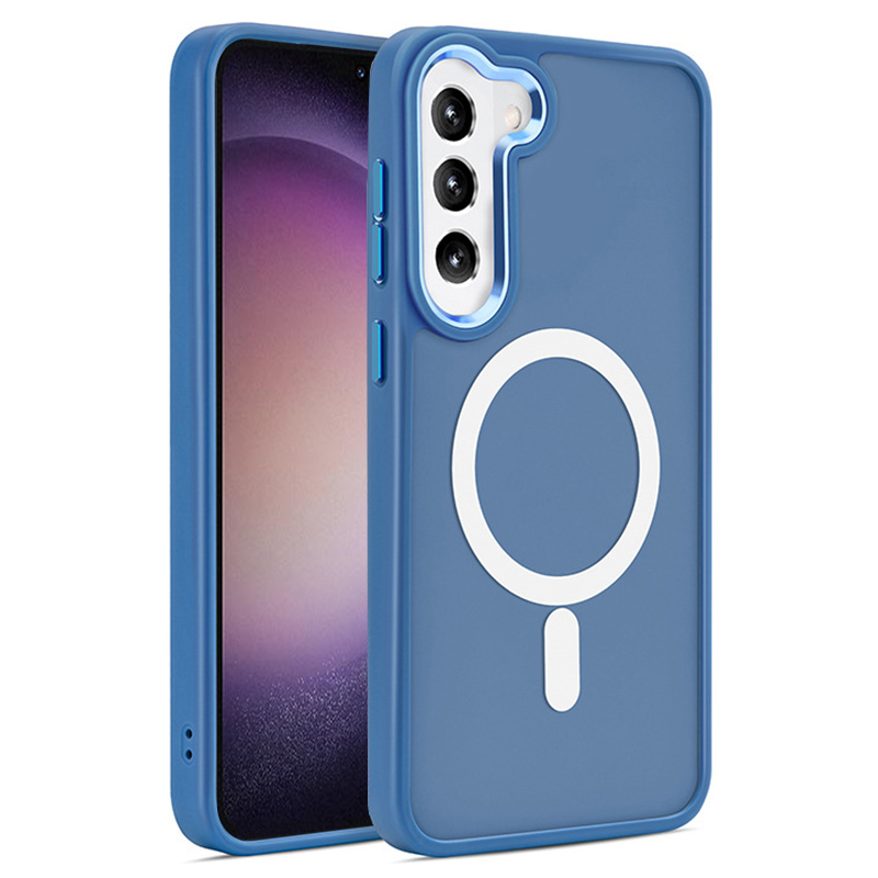 

Für Samsung Galaxy S23+ Magnetic Phone Case Kompatibel Mit Magsafe Skin-touch Tpu+ Pc-abdeckung - Blau, Galaxy S23+