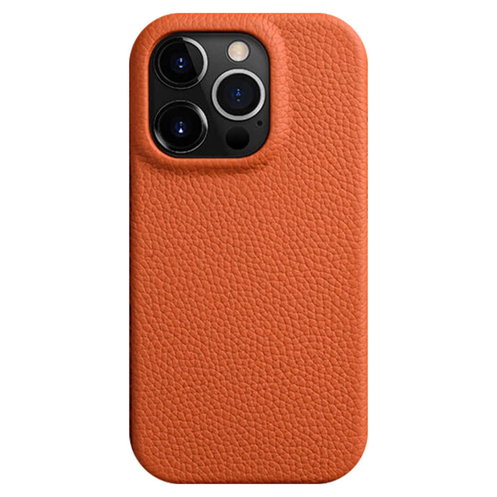 

Melkco Für Iphone 14 Pro Max Magnetic Protective Case Echte Kuhleder -pc -telefonabdeckung - Orange, iPhone 14 Pro Max