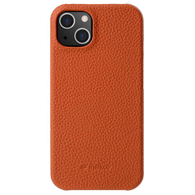 

Melkco Für Iphone 13 Mini 5,4 Zoll Schutzhülle Echtes Kuhleder -pc -telefonabdeckung - Orange, iPhone 13 mini