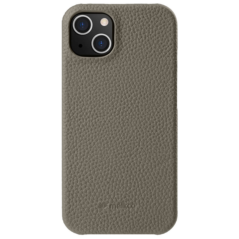 

Melkco Für Iphone 13 Mini 5,4 Zoll Schutzhülle Echtes Kuhleder -pc -telefonabdeckung - Grau, iPhone 13 mini