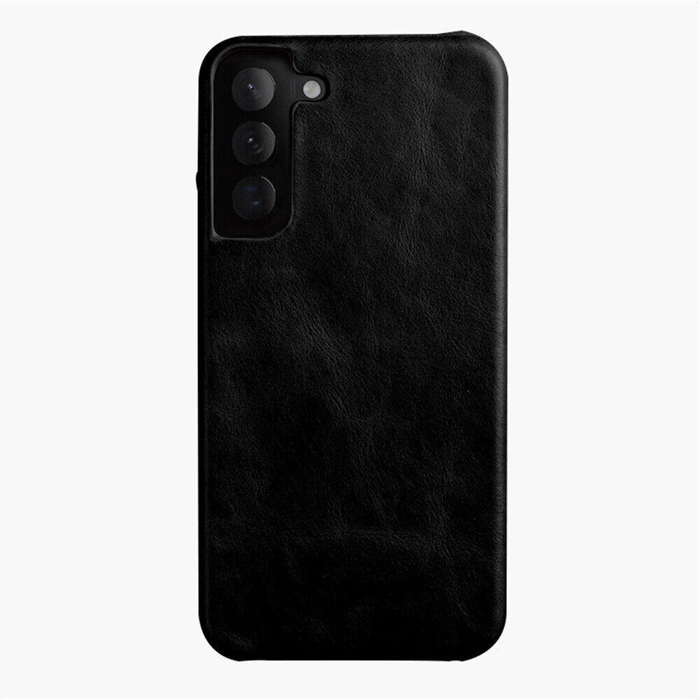 

Melkco Für Samsung Galaxy S22+ 5G Telefonabdeckung Unvollständiger Wachskuh -leder -pc -back -hülle. - Schwarz, Galaxy S22+ 5G