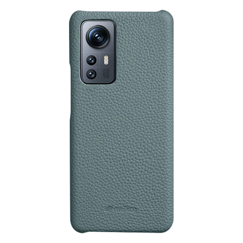 

Melkco -rückdecke Für Xiaomi 12 5g / 12x 5g / 12s 5g, Echte Kuhleder -pc -pc Unvollständige Telefonhülle - Blau, Xiaomi 12X 5G