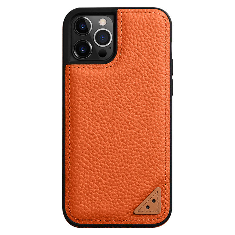 

Melkco -schutzhülle Für Iphone 13 Pro 6,1 Zoll Echtes Kuhleder+mikrofaser -leder+pc -telefonhülle - Orange, iPhone 13 Pro